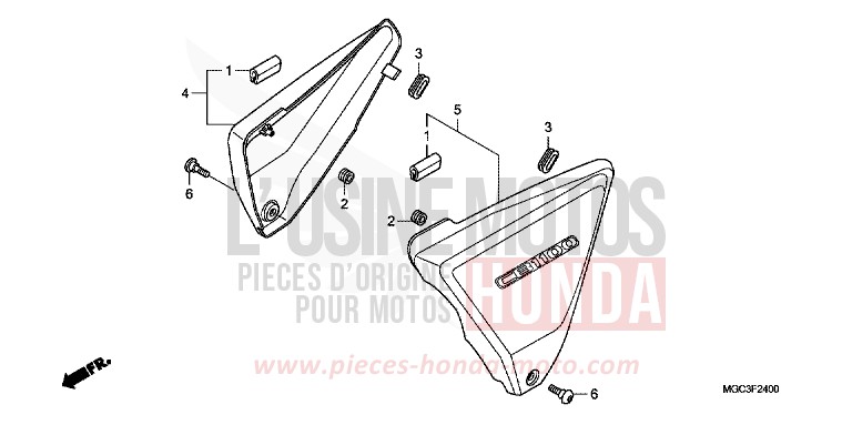 SEITENABDECKUNG von CB1100 ABS PEARL MILKEY WHITE (NH162) von 2013
